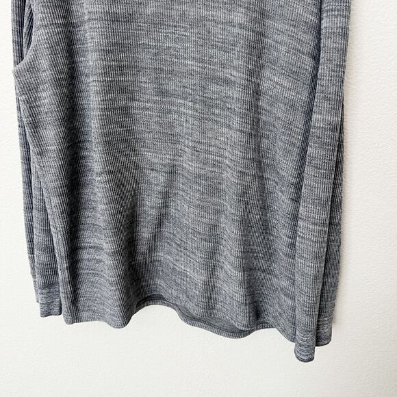 [Vince] Heather Gray Crew Neck Waffle Knit Thermal Pullover Long Sleeves Sz XXL - Picture 9 of 11
